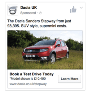 Daciao Facebook ad